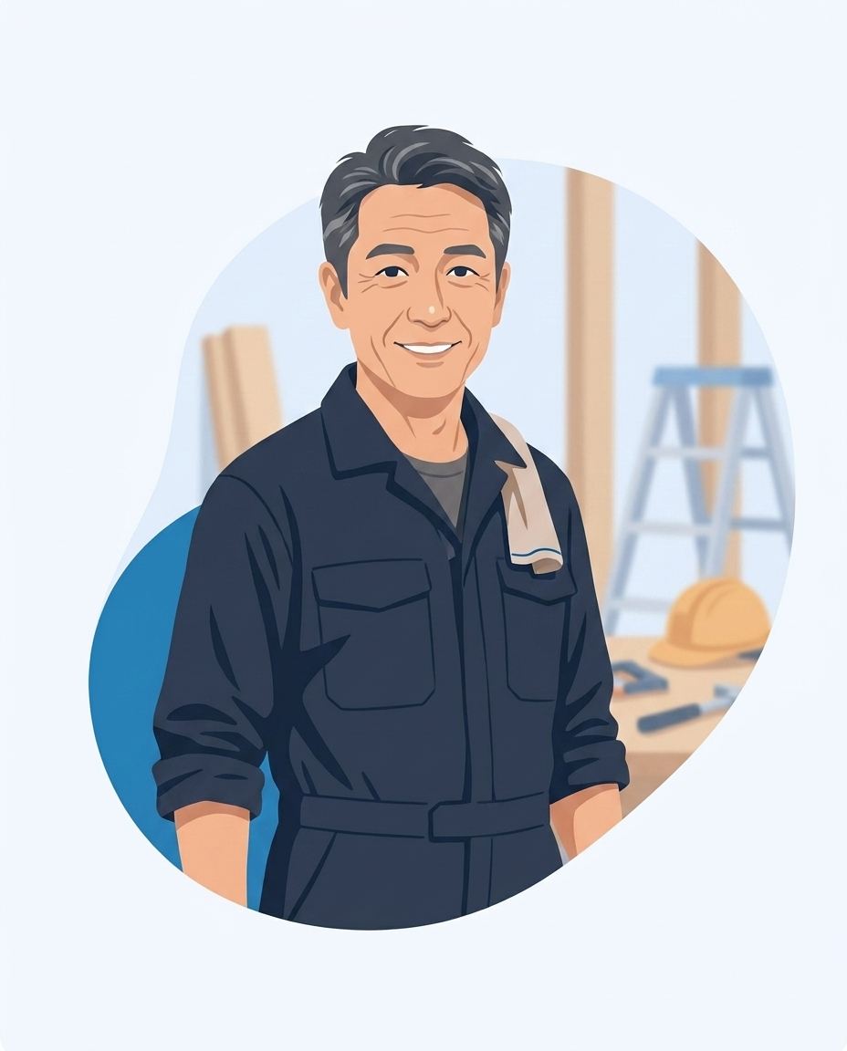 リフォーム会社経営者のイラスト